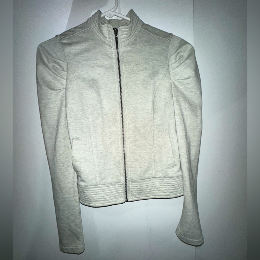 White/Cream zip-up sweater